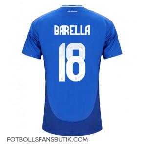 Italien Nicolo Barella #18 Replika Hemmatröja EM 2024 Kortärmad